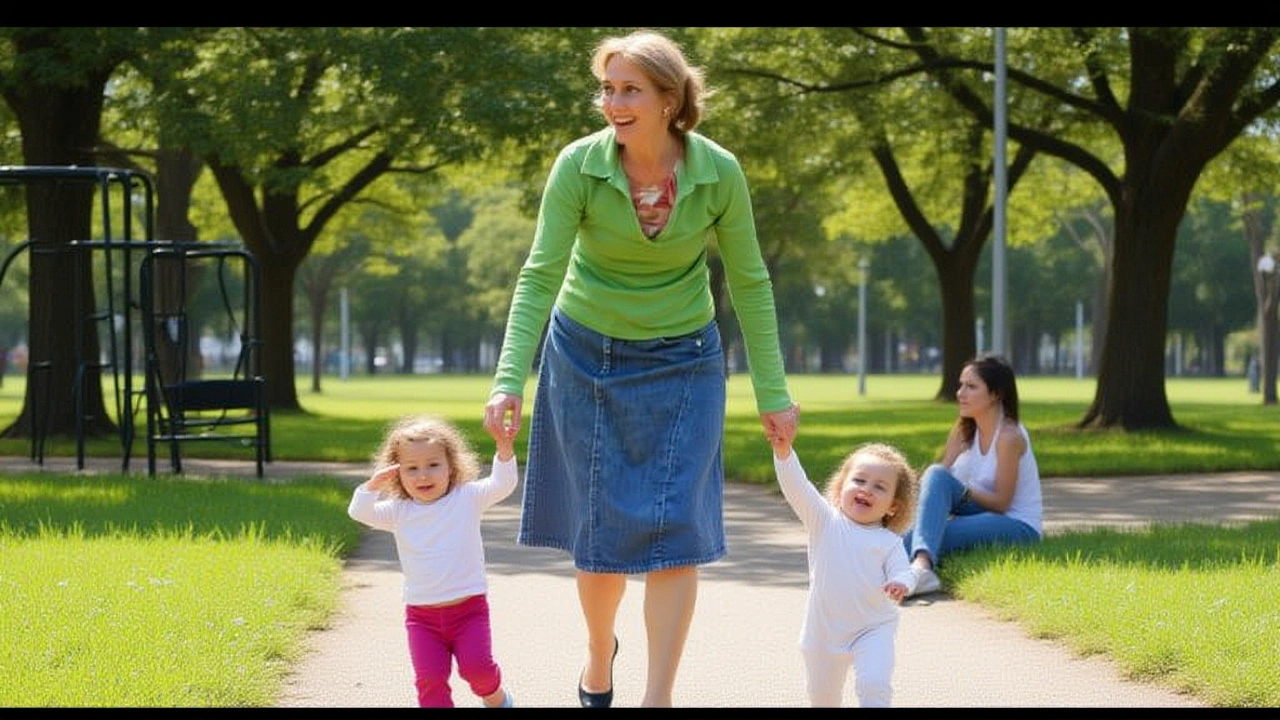 Betty Gofman passeia com as gêmeas Alice e Helena na Lagoa Rodrigo de Freitas